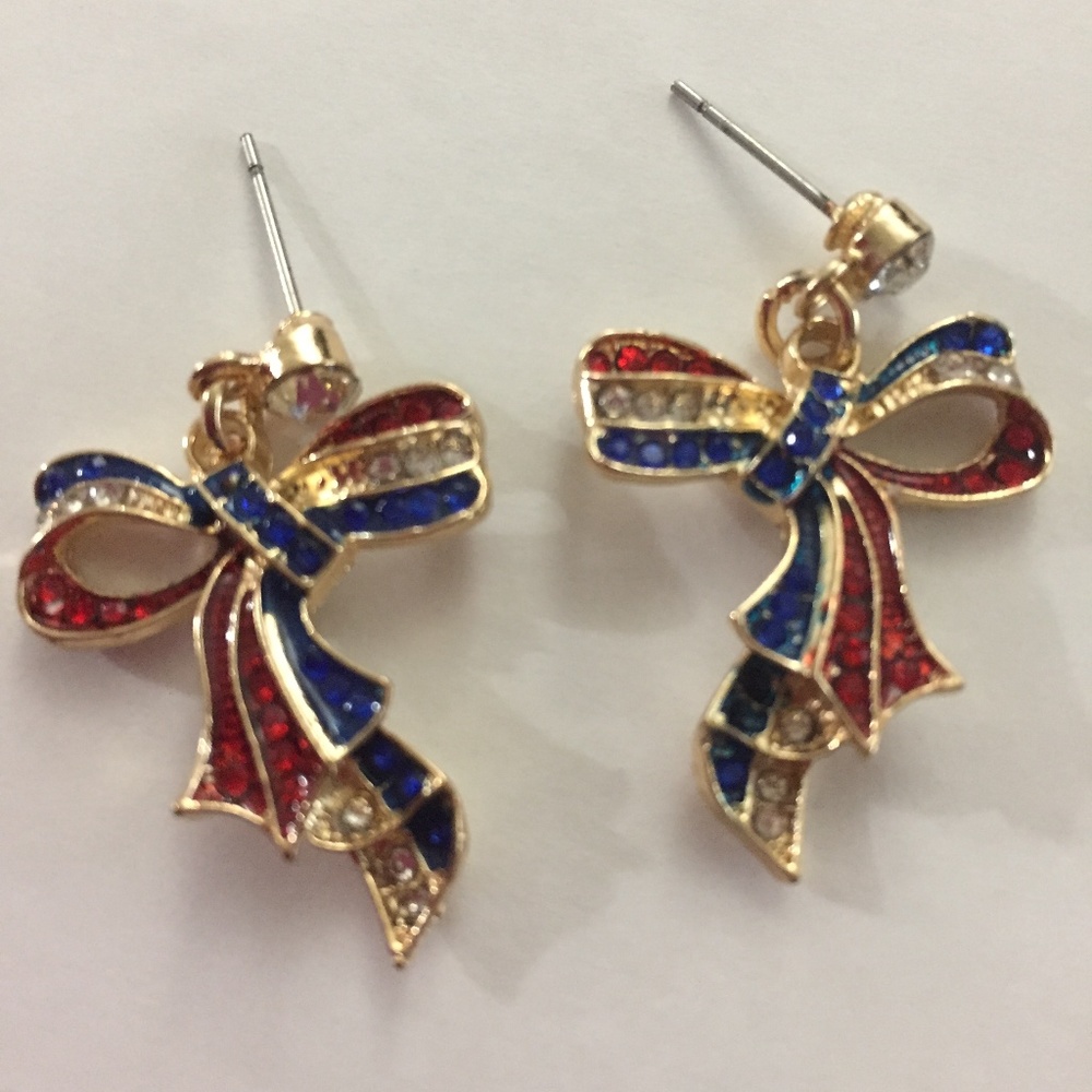 US Flag  Bow Fashion earrings